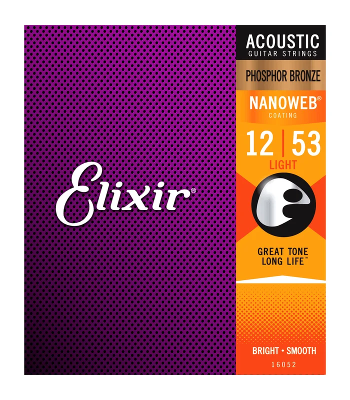 Jeu de Cordes pour Guitare Folk ELIXIR 16052 Light 12-16-24-32-42-53 – Image 2