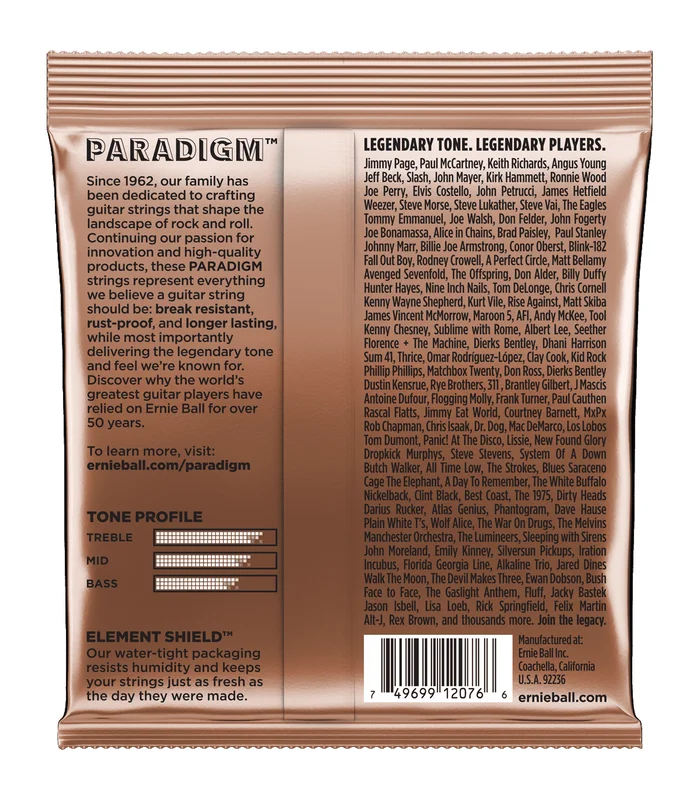 Jeu de Cordes pour Guitare Folk Ernie Ball 2076 Medium light 12-16-024w-32-44-54 – Image 2