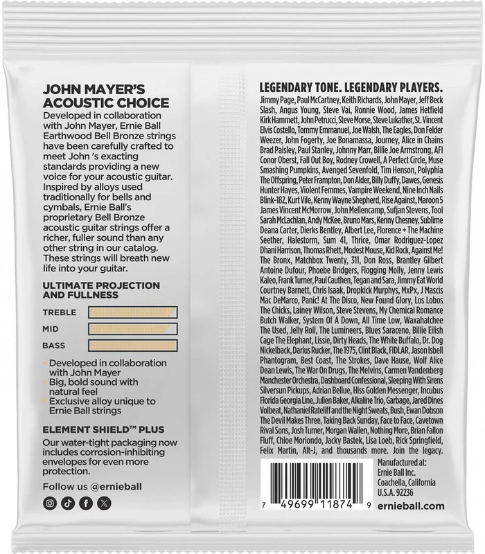 Jeu de Cordes pour Guitare Folk Ernie Ball 2350 – Extra light 10-14-20-28-40-50 – Image 2
