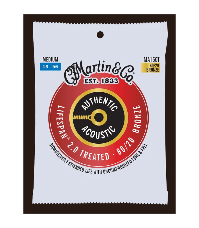 Jeu de Cordes pour Guitare Folk MARTIN & CO MA150T Bronze – Authentic Treated, Medium, 80/20