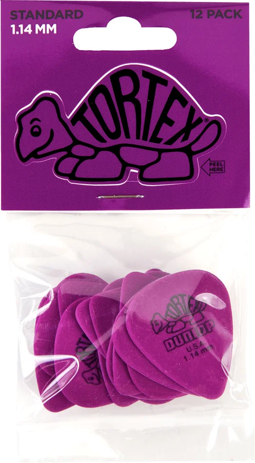 Jim Dunlop 418P114 Pack 12 Tortex Standard 1.14 MM