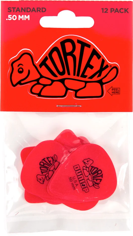 Jim Dunlop 418P50 Pack 12 Tortex Standard 0.50 MM