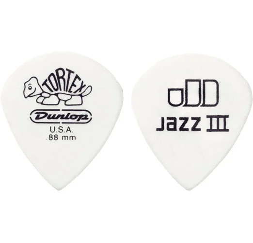 Jim Dunlop Tortex Jazz III XL 498P88 Pack 12 Médiators 0.88MM