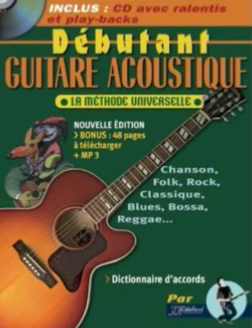 Jjrebillard Debutant Guitare Acoustique Rebillard Tab + CD