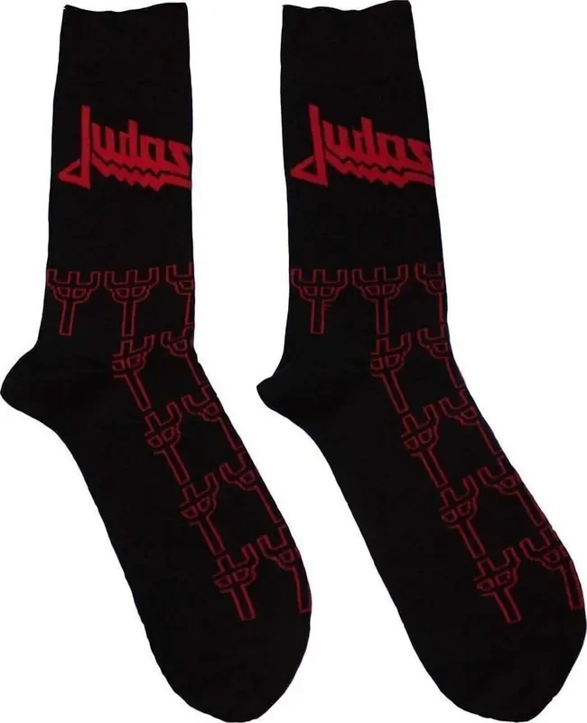 Judas Priest Chaussettes Trident Pattern Black 40-45