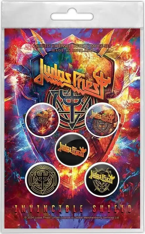 Judas Priest Invincible Shield Badge