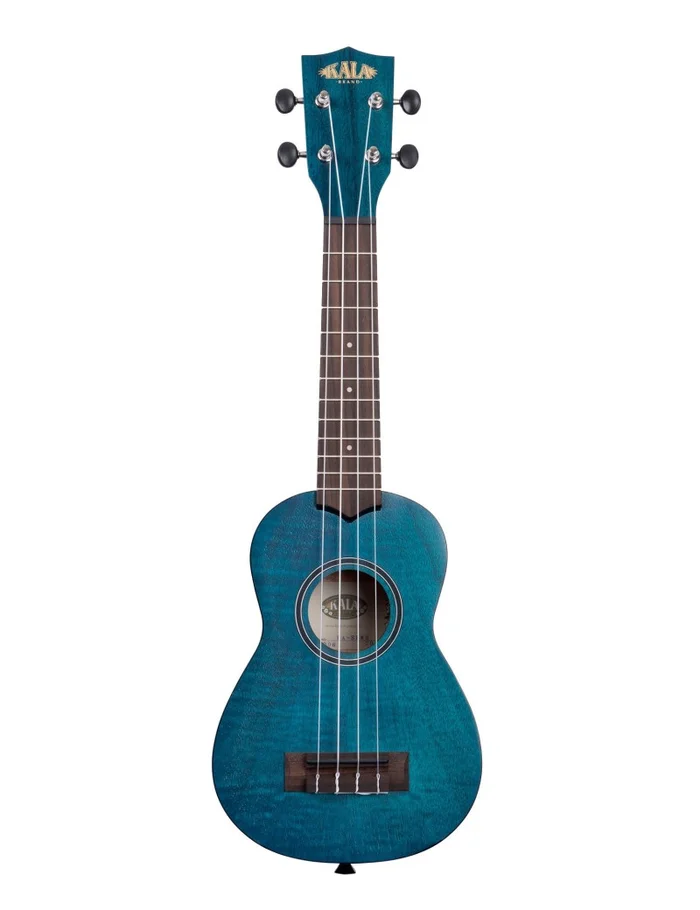 Kala KA-SEMB exotic mahogany trans blue ukulele soprano