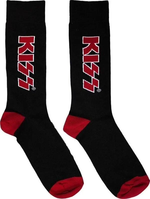 Kiss Chaussettes Red Logo Black 39-45