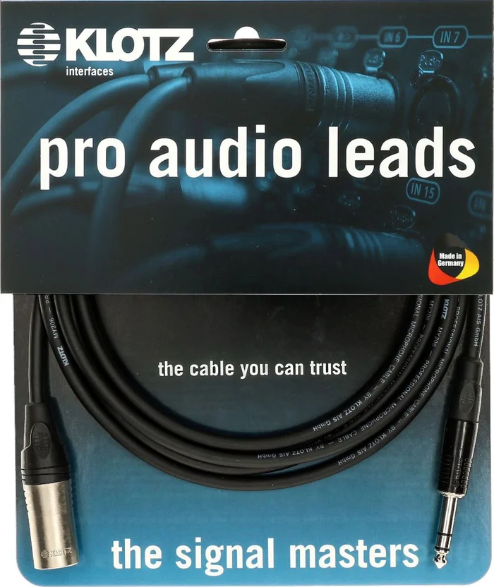 KLOTZ Cable 3 M – XLR Male / Jack Stereo