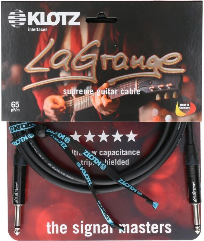 KLOTZ LA-grange Câble Instr. Noir 6M, Jack Mono – Jack Mono