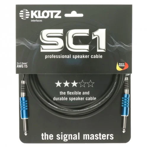 KLOTZ SC1PP01SW CÂBLE HP JACK / JACK – 1M