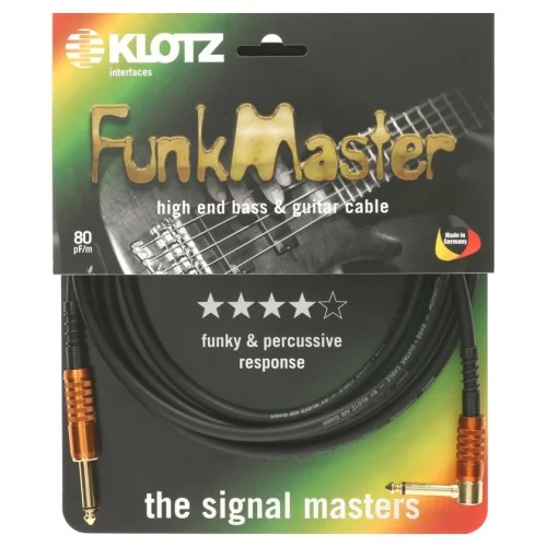 KLOTZ TMR-0900 CÂBLE FUNKMASTER BASSE JACK/JACK COUDÉ – 9M