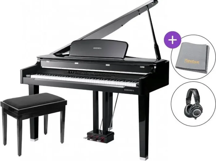 Kurzweil MPG200 SET Piano grand à queue numérique Polished Ebony