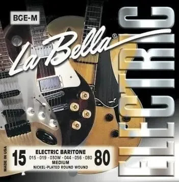 La Bella BGE-M Baritone 15-80 Cordes pour guitares électriques