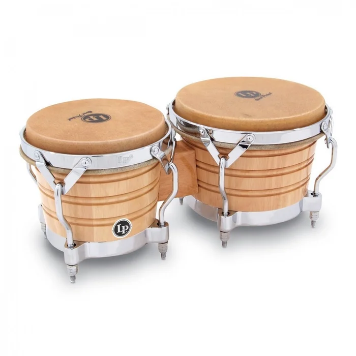 Latin Percussion Bongos Generation II Naturel (accastillage Chrome)