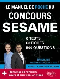 Le manuel de poche du concours SESAME. 60 fiches, 60 vidéos de cours, 6 tests, 500 questions, Editio