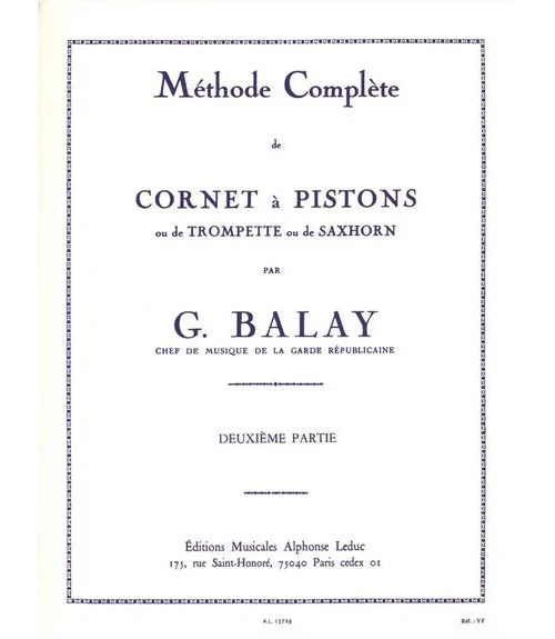 Leduc Balay – Methode Complete De Cornet A Pistons Vol.2