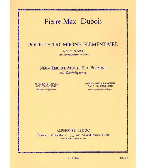 Leduc Dubois Pierre Max – Pour Le Trombone Elementaire