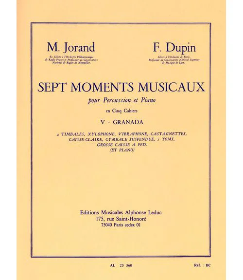 Leduc Jorand / Dupin – 7 Moments Musicaux Vol.5. Percussion
