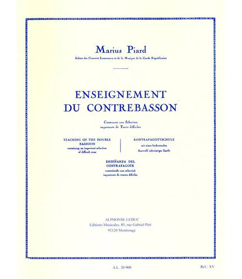 Leduc Piard M. – Enseignement Du Contrebasson