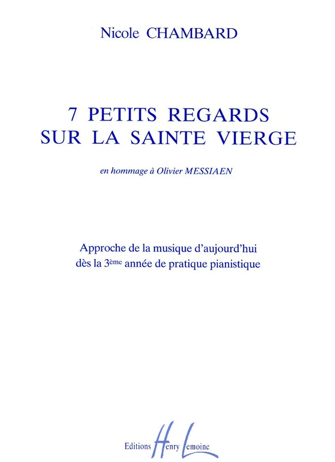 Lemoine Chambard – Petits Regards STE-vierge (7) – Piano