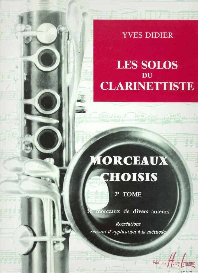 Lemoine Didier – Solos Du Clarinettiste Vol.2 (morceaux Choisis) – Clarinette