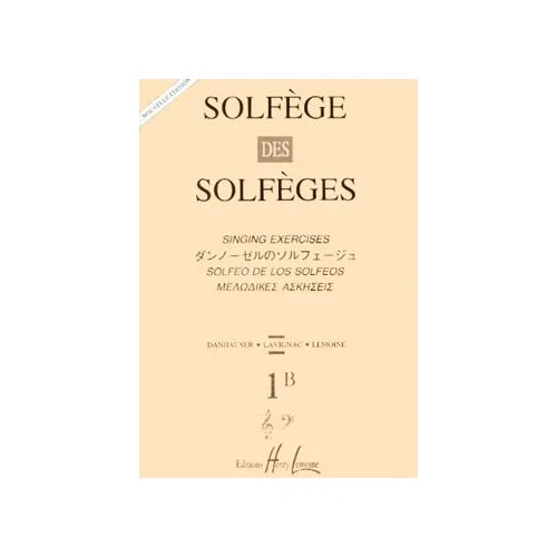 Lemoine Lavignac Albert – Solfege Des Solfeges Vol.1b Sans Accompagnement
