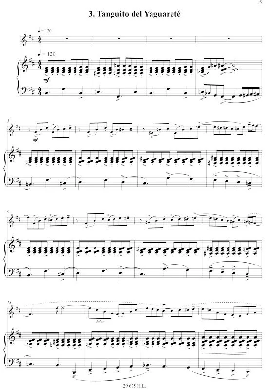 Lemoine Teruggi – Miniatures Tangos Vol.2 – Instrument Mélodique et Piano