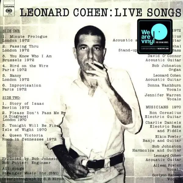 Leonard Cohen – Live Songs (Reissue) (LP)