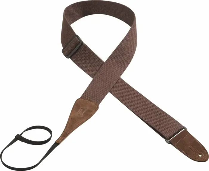 Levy‘s Cotton & Suede Loop Sangle pour guitare Brown