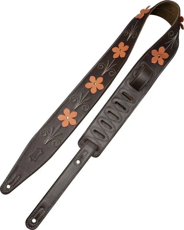 Levy‘s In Bloom Courroie de guitare Brown Mahogany