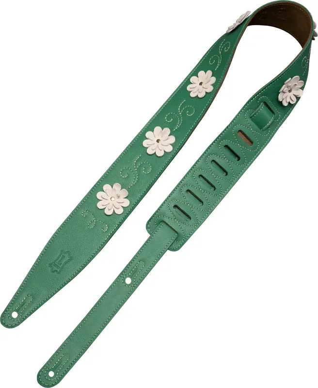 Levy‘s In Bloom Courroie de guitare Daisy Chain Green