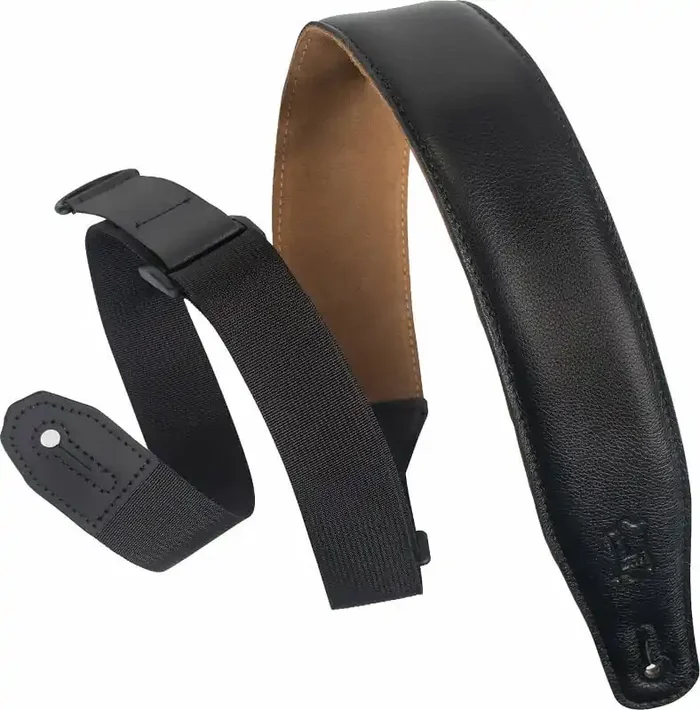 Levy‘s Leather Right Height Garment Leather 2.5 Courroie de guitare Black
