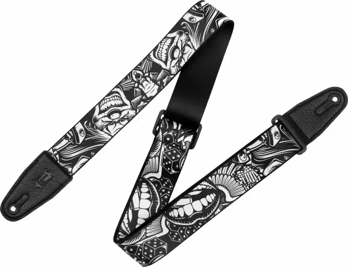 Levy‘s Tattoo Sangle pour guitare B&W Clowns
