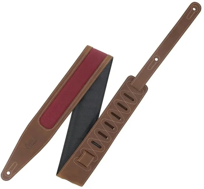 Levy‘s Voyager Pro Courroie de guitare Brown, Burgundy