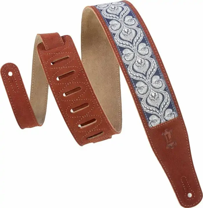 Levy‘s Woven Suede Courroie de guitare Rust