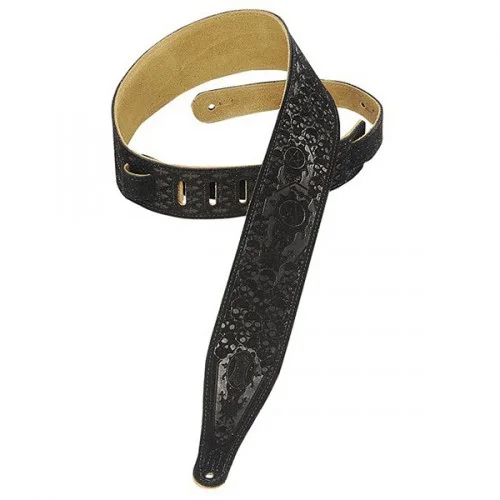 LEVYS MS17T04 SANGLE DAIM MOTIFS GRAVÉS « CRANE » BLACK