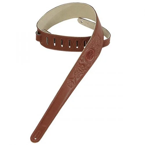 LEVYS MSS60SG SANGLE CUIR MOTIFS SURPIQUÉS BROWN