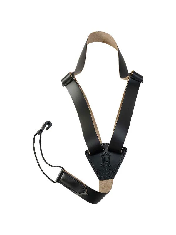 LEVYS Spéciale Guitare Classique/ukulélé en Cuir, Maintien par La Rosace – Black