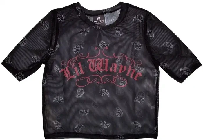 Lil Wayne T-shirt Script Logo Ladies Black M