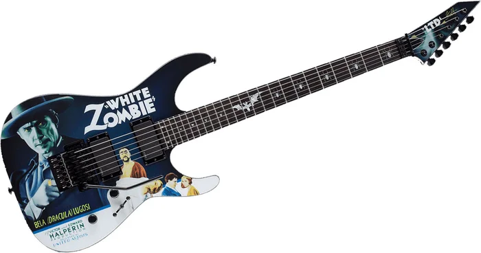 LTD Guitars Signature Kirk Hammett Graphic White Zombie