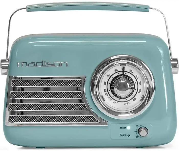 Madison Freesound-VR40BLU Blue Radio rétro