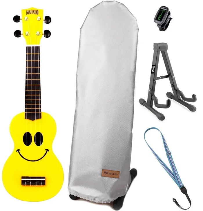 Mahalo U-SMILE SET Yellow Ukulélé soprano