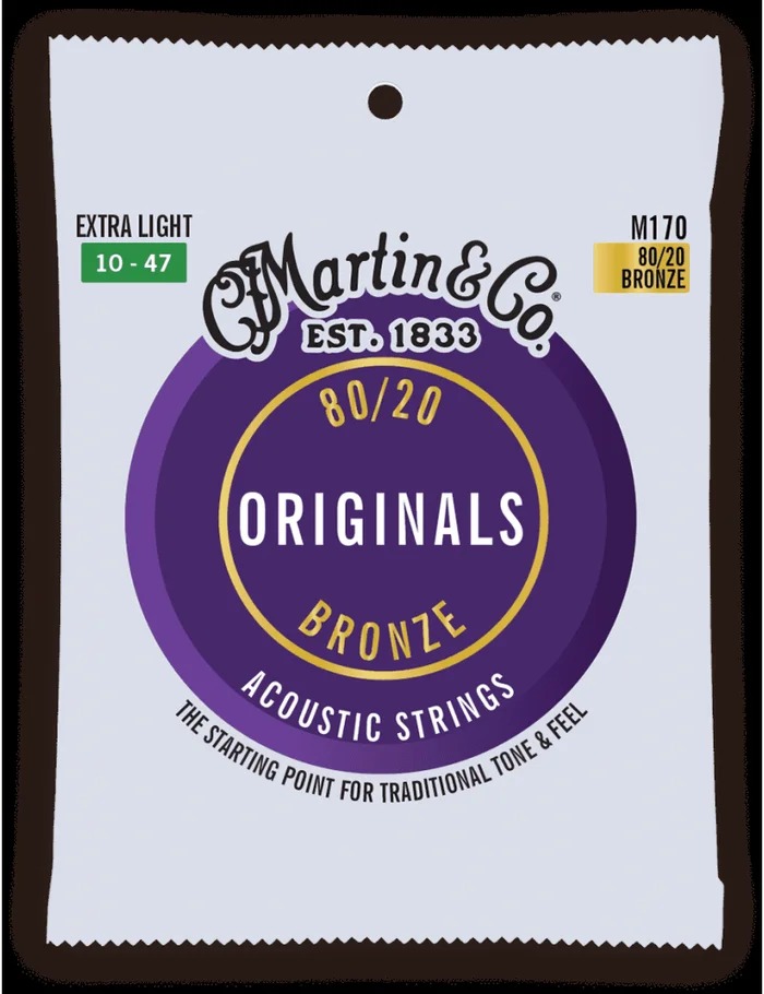 Martin M170 Originals 80/20 Bronze cordes acoustiques 10/47