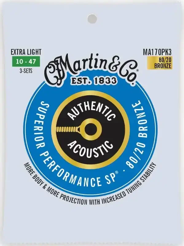 Martin MA170PK3 Authentic SP Cordes de guitares acoustiques