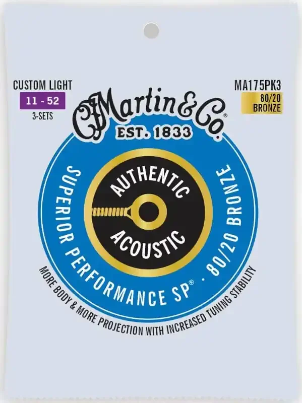 Martin MA175PK3 Authentic SP Cordes de guitares acoustiques