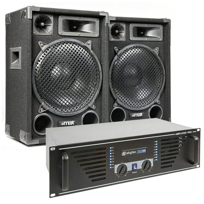 MAX Dark Night 12 Pouces – Kit Sono DJ – Système de Sonorisation – 1400W Max