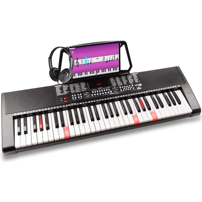 Max KB5 Clavier Électronique 61 Touches pour Débutant avec Casque Audio