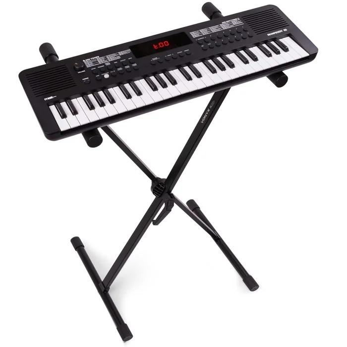 Max Rhapsody49 – Clavier Électronique 49 Touches avec Stand, Idéal Débutant – Clavier MIDI