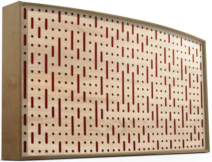 Mega Acoustic AcouStand Binary Bean Sonoma Oak/Natural/Red Panneau de bois absorbant